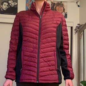 Warm and cozy burgundy Costco jacket